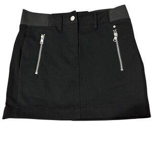 Armani Exchange Womens Size 4 Black Mini Skirt with Zipper Pockets